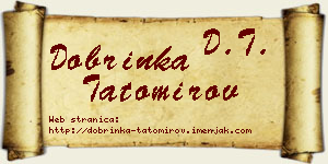 Dobrinka Tatomirov vizit kartica